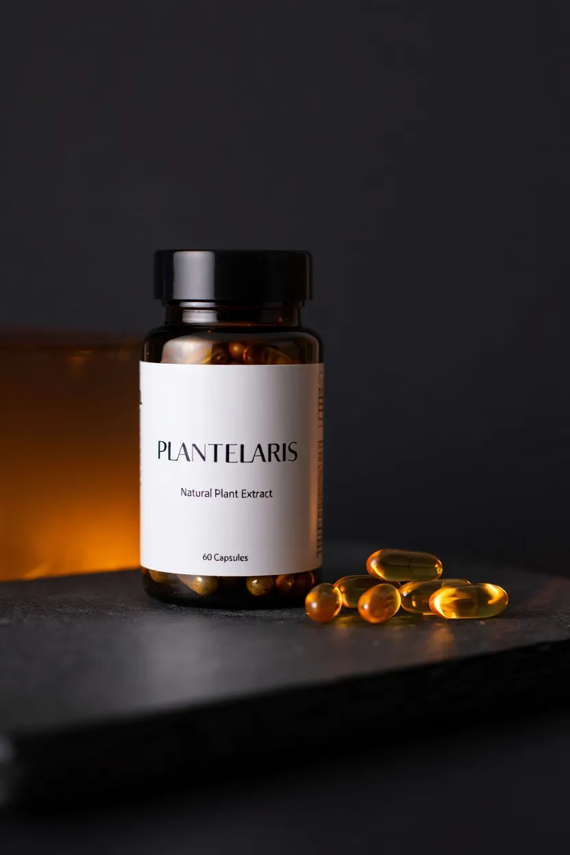Plantelaris botanical supplement bottle with natural plant extract capsules